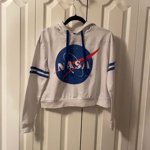 Cropped NASA hoodie